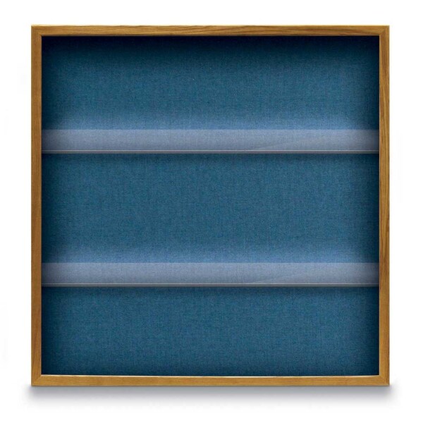 Outdoor Enclosed Combo Board, 48"x36", Satin Frame/Burgundy & Forbo